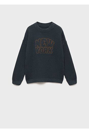 MANGO Kids Yazılı triko kazak