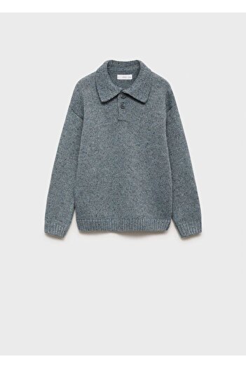 MANGO Kids Polo Collar Sweater