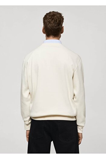 MANGO Man Grafik desenli pamuklu sweatshirt