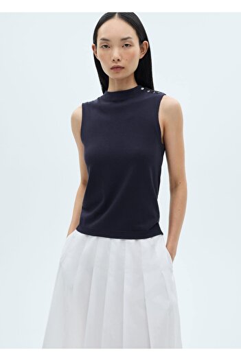 MANGO Woman Buttoned Knitted Blouse