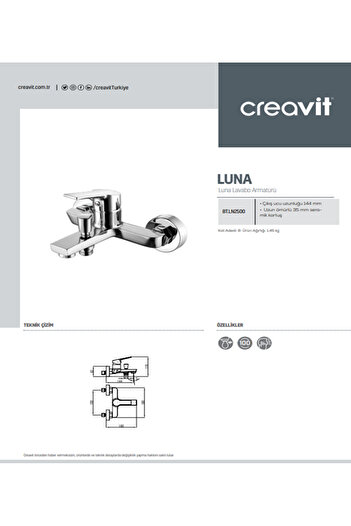 Creavit Creavit Ln-2500 Luna Bathroom Fixture