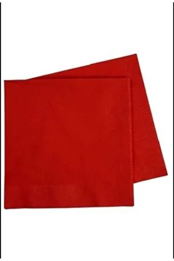 PartAntalya Red Plain Patterned Christmas Table - Napkin