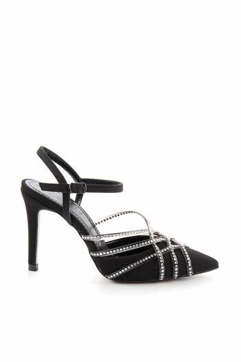 Bambi Matte Black Satin Women's Evening Dress Shoes01209102038