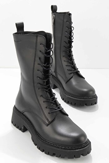 Hush Puppies Black Hakiki Deri Kadın Bot & Bootie Hp0144182303