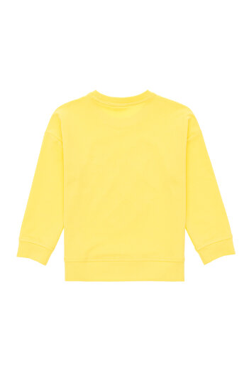U.S. Polo Assn. Kız Çocuk Sarı Bisiklet Yaka Sweatshirt 50296378-VR044