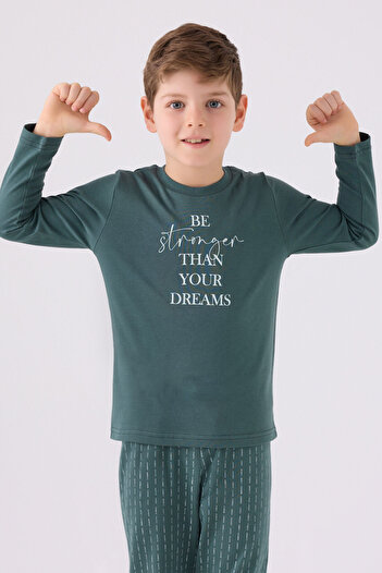 Arnetta Boy's Blue Long Sleeve Pajama Set