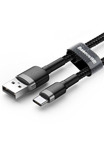Baseus 2m Gray 60W 3A USB Type C Cable For Huawei Honor Xiaomi Samsung Super Charge Fast Charging US