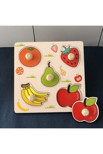 Choice Fruit Baby Montessori Early Education Scratch Board Toy Hand Development Fruit Cognitive Puzzle for