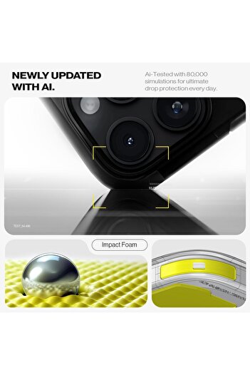 Spigen iPhone 16 Pro Kılıf Tough Armor AI T (Buton Korumalı) MagFit MagSafe özellikli Kickstand Black