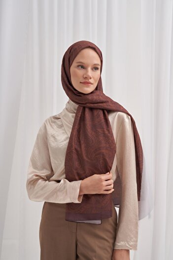carell Nilla Ocean Tan Cotton Shawl