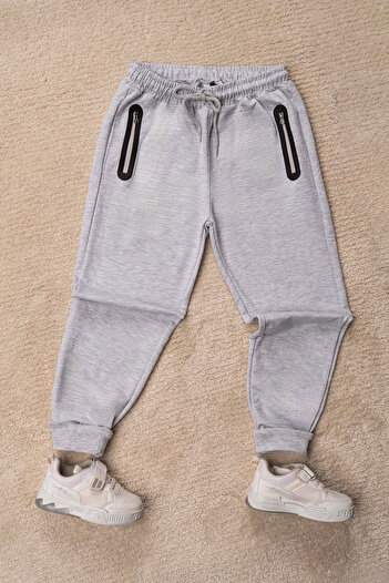 Mai Perla Sweatpants Waist Lace up Zipper Pocket Solid Color 100% Cotton Bottom Set