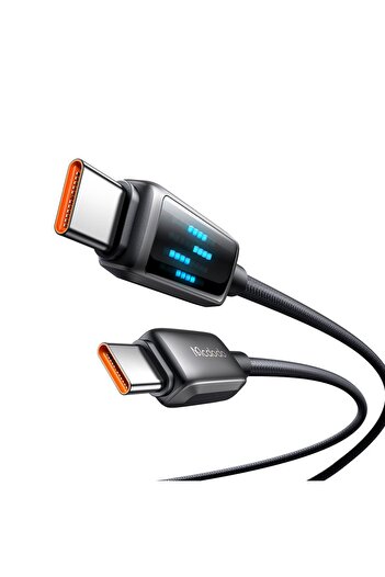 Mcdodo CA-4250 100W USB-C TO USB-C  ŞARJ HIZ GÖSTERGELİ ŞARJ VE DATA KABLOSU- 1.2 M SİYAH