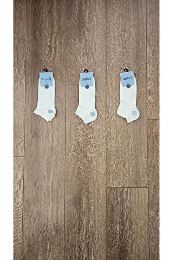 Aytuğ Saac Aytuğ Summer Season 3 Pairs Bamboo Men's (Ekru) Booties Socks - 14201