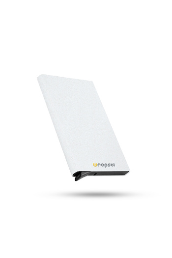Wrapsol White Color Silvery Aluminum Automatic Mechanism Credit Card Holder - Rfid Protected
