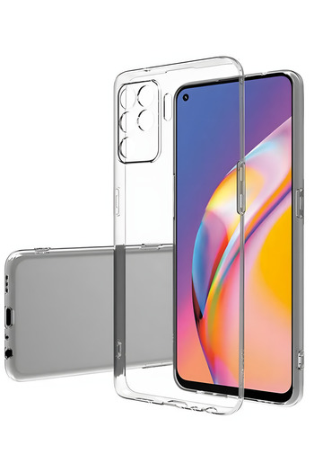 Fibaks Oppo Reno 5 Lite Compatible Case Soft Transparent Thin Super Silicone with Camera Protection