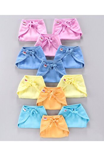 Babyhug Babyhug Reusable Muslin Nappy Set - U Shape, Lace, Small for 1-6 Months, Eco-Friendly