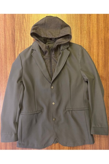 Boris Becker Anthracite Color Hooded Detachable Mostra Jacket