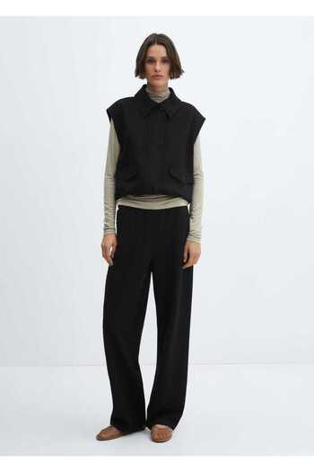 MANGO Woman Black Women's Pants 67045750