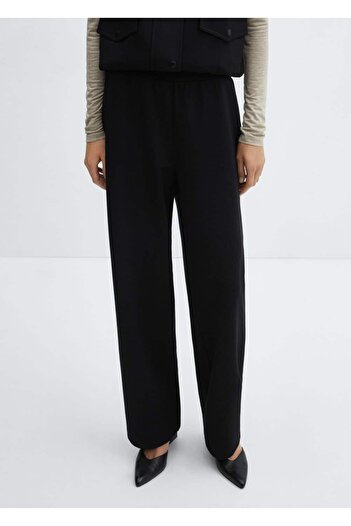 MANGO Woman Black Women's Pants 67045750