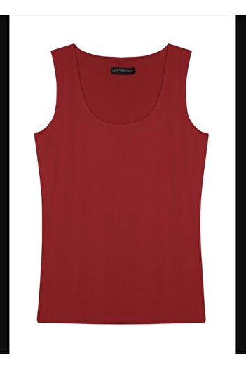 Quzu 15y60009 Kalın Askılı Basic Bluz - Bordo - L