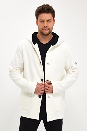 ALEXANDERGARDI Ζακέτα Oversize με κουκούλα και ράστερ εσωτερικά (E23-607 03)