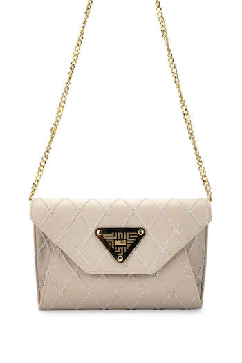 Dolce Women's Vegan Beige Cap Messenger Bag