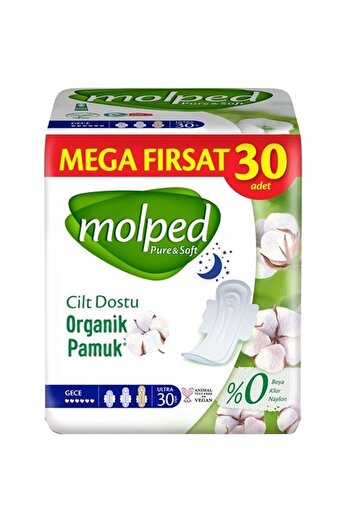 Molped Pure&Soft Sanitary Pad Night 360 (12Pk*30) Piece Mega Pk