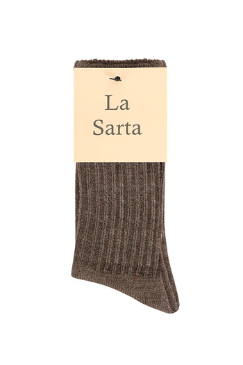 La Sarta Wool Brown Socks