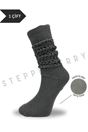 STEPPE BERRY New Season Thick Cool Gray Leggings Socks