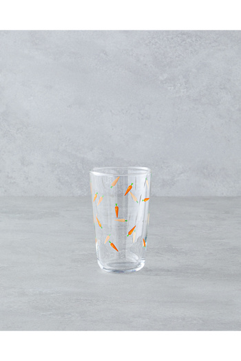 English Home Orange Carrot Glass Set of 3 400 ml Glasses