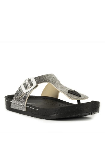 Esem Sl-Z0450 Women's Silver Slippers