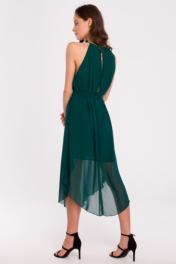 Makover Asymmetrical chiffon dress