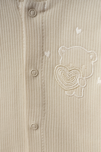 Bebitof 5-piece Heart Pattern Newborn Baby Bodysuit Set - 100% Cotton