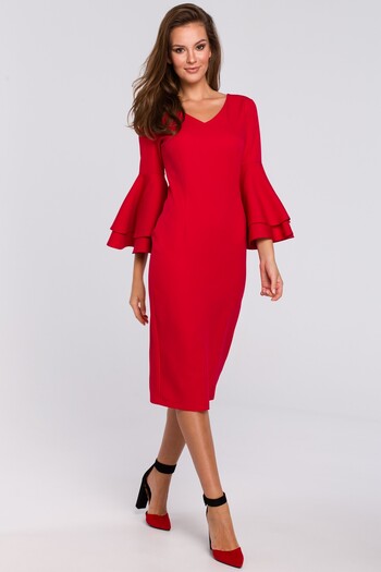 Makover Dress with ruffled sleeves