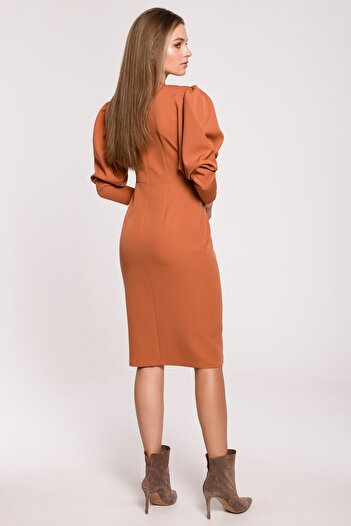 Stylove Dress with puffed sleeves