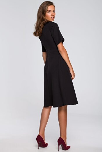 Stylove Dress with a wrap-around bottom.