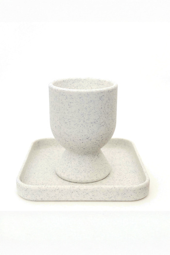 Noldor Soft Elegance Marble White Boiled Egg Holder and Presentation Plate