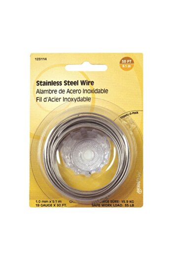 HILLMAN 19-Gauge High Grade Corrosion Resistant Solid Stainless Steel Wire 1mm x 9.1m