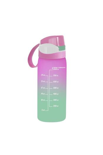 Herevin 1 Lt Double Color Painted Printed Water Bottle - Pink