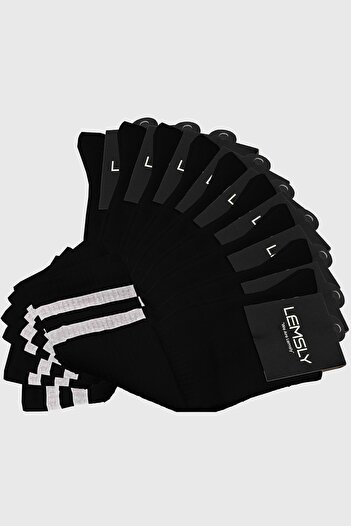 Lemsly Унисекс 8 чифта дълги спортни чорапи, черни