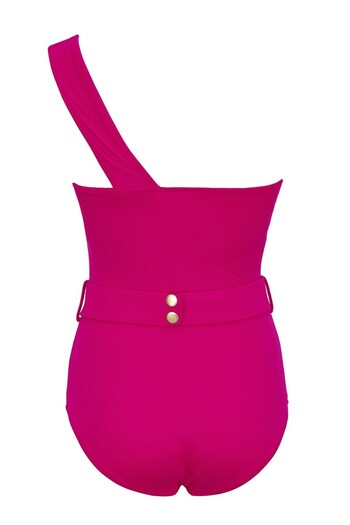 SAILOR moda One Shoulder Belted Swimsuit