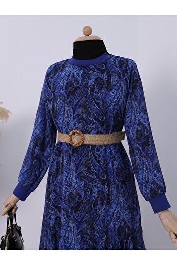 Modamorfo Chiffon Dress with Ethnic Pattern Skirt and Pieces -Laci