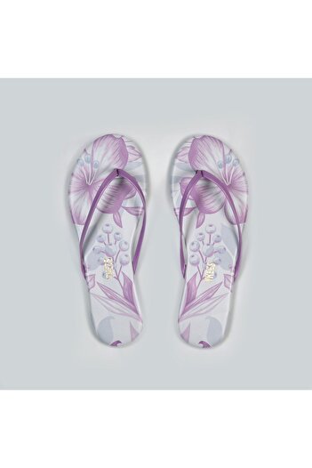 Tkees Tk-2226 Classic Floral Patterned Flip Flops - Multicolored