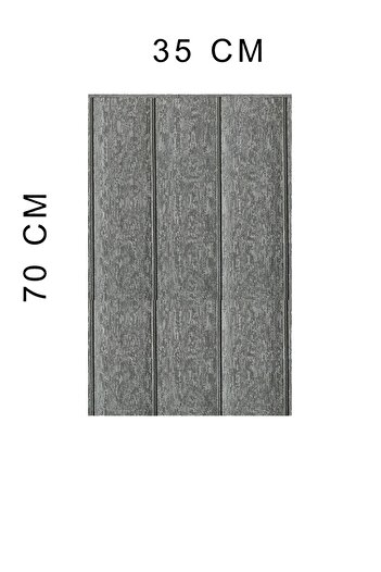 Bien Home 70x35cm 0,25 M2 Kendinden Yapışkanlı Antrasit Ahşap Kendinden Yapışkanlı Esnek Lambri Duvar Paneli