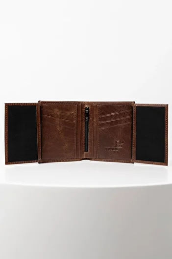 BAYDERİ Vocca Genuine Leather Large Men's Wallet with Plenty of Card Holders