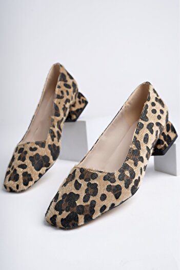MUGGO Lilith Square Toe Short Heeled Women's Casual Shoes