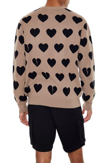 Forever 21 Kalp Desenli Kazak