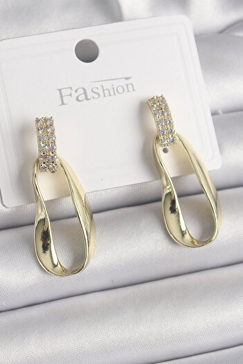 SeyCey.co Brass Zircon Stone Dangle Women Earrings