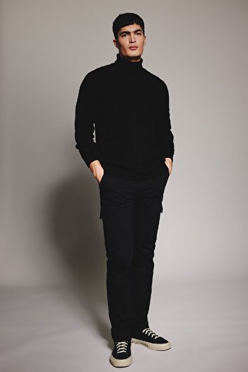 DeFacto Standard Fit Turtleneck Knitwear Sweater B3293Ax23Cw