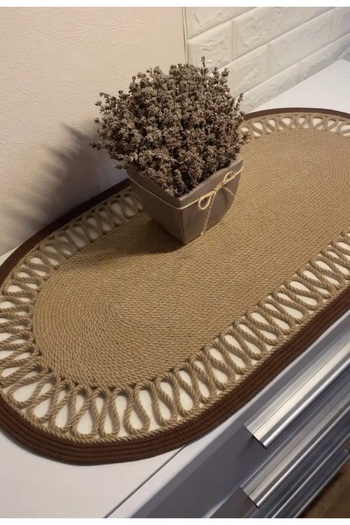 home decors by özlem 70X45 Wicker Runner - Decorative Tablecloth, Handmade Organizer